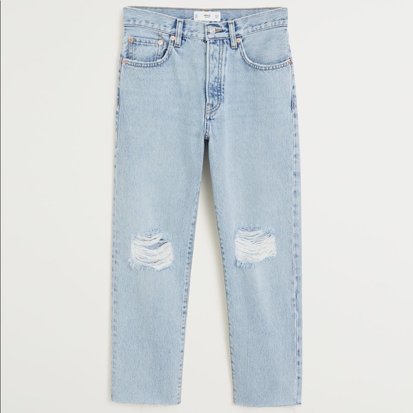 NWT Mango Straight Fit Cropped Jeans - Picture 1 of 5
